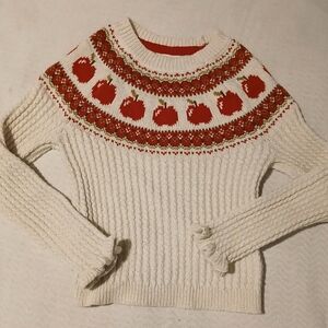 Cynthia Rowley Girls S (5/6) Apple Pattern Sweater